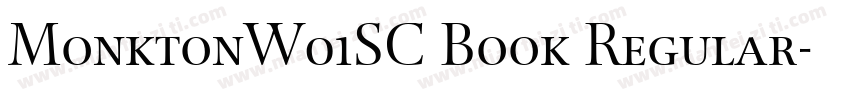 MonktonW01SC Book Regular字体转换